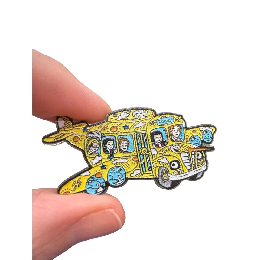 The Magic School Bus Airplane Car School Bus Cartoon Plastic Pin Teacher Gift